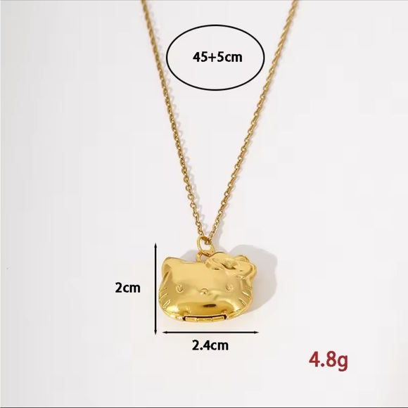 Gold Hello Kitty Locket Necklace - Picture 6 of 9